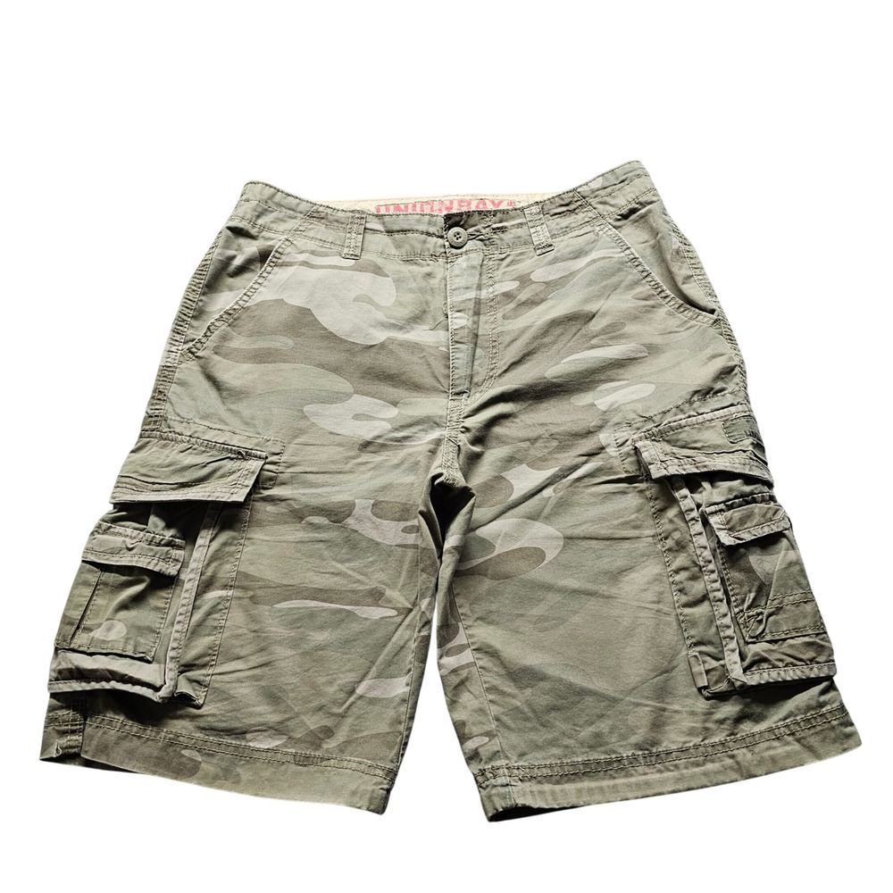 Unionbay Cargo Shorts Mens 35 Green Camo Military Utility Relaxed Cotton 5327